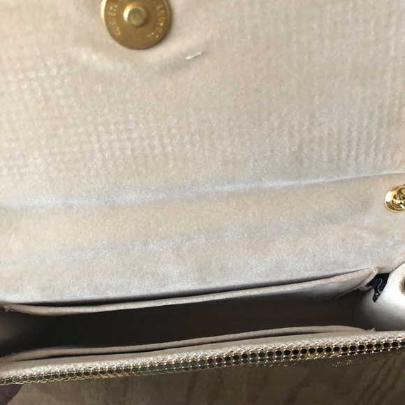 Finesse Vintage Gold Metallic Mesh Clutch Purse Hard Shell Made In Hong … - Picture 8 of 9